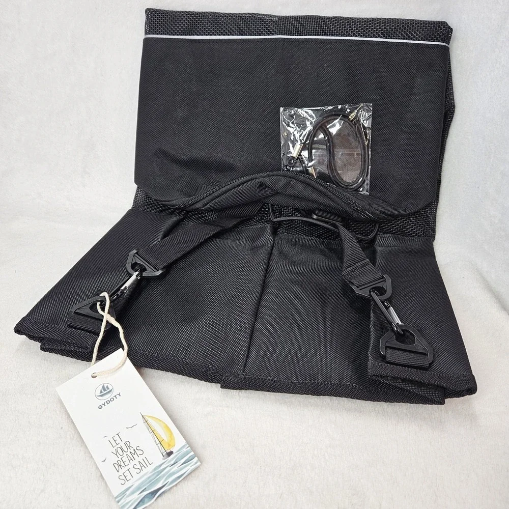 Gydoty Boat Trash Bag Reusable Mesh Garbage Can 7 Gallon Black NEW